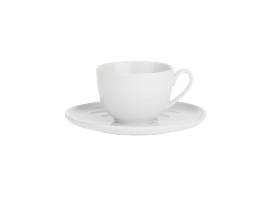 Set van 6 korte koffiekopjes met schoteltjes