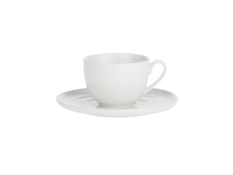 Set van 6 korte koffiekopjes met schoteltjes