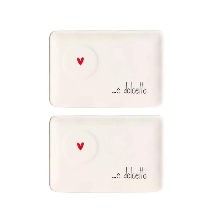 Set van 2 schoteltjes voor Espresso Dolcetto kopjes