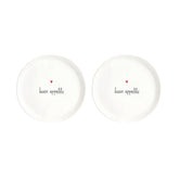 Set van 2 dessertborden Eet smakelijk