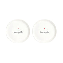 Set van 2 dessertborden Eet smakelijk