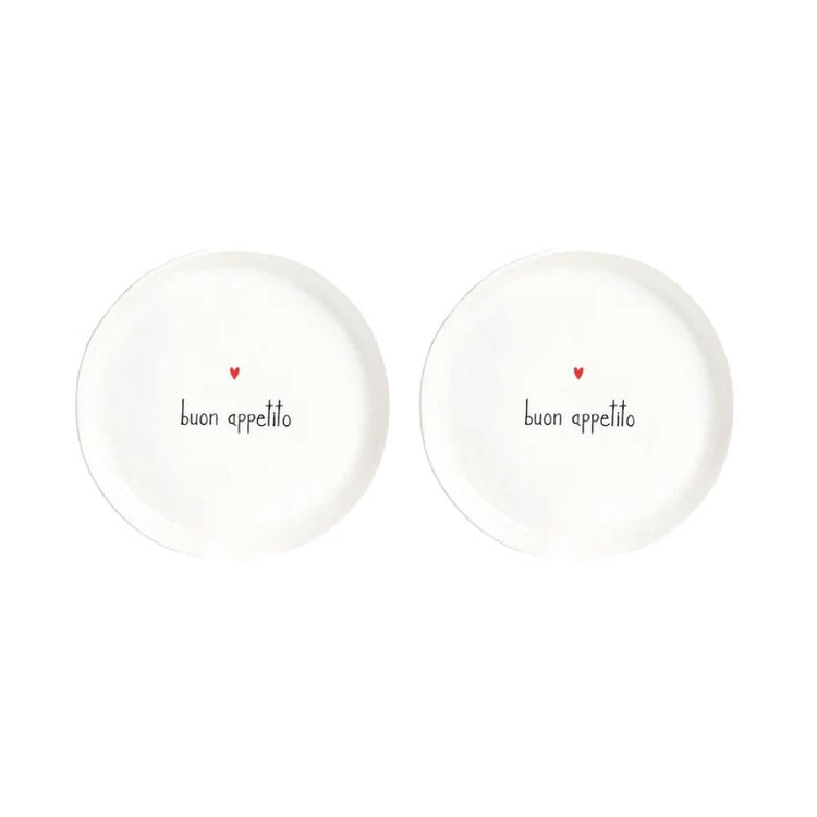 Set van 2 dessertborden Eet smakelijk
