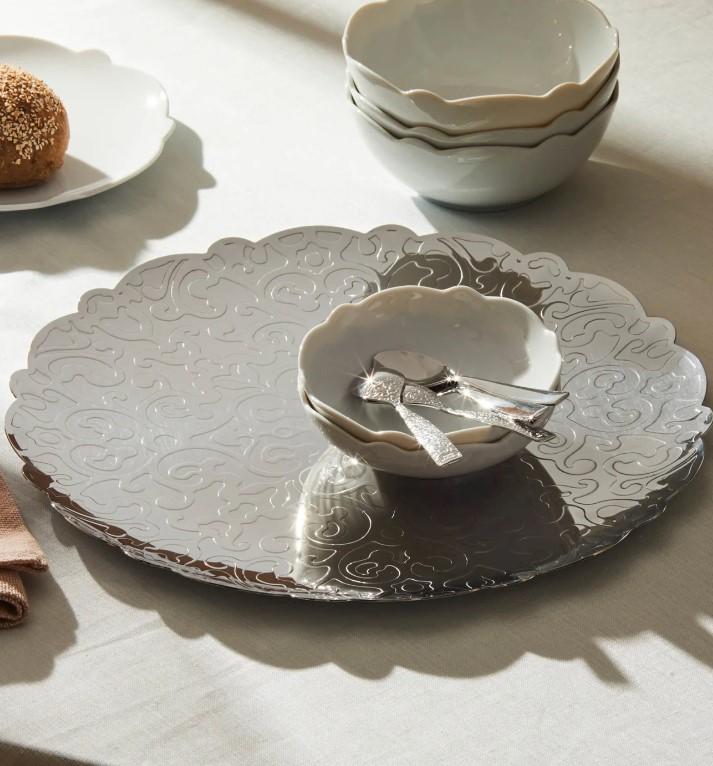 Geklede ronde schaal