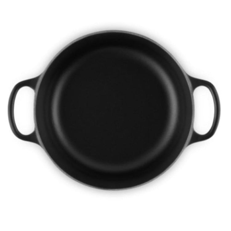 Evolution ronde gietijzeren cocotte, matzwart geëmailleerd Ø 20