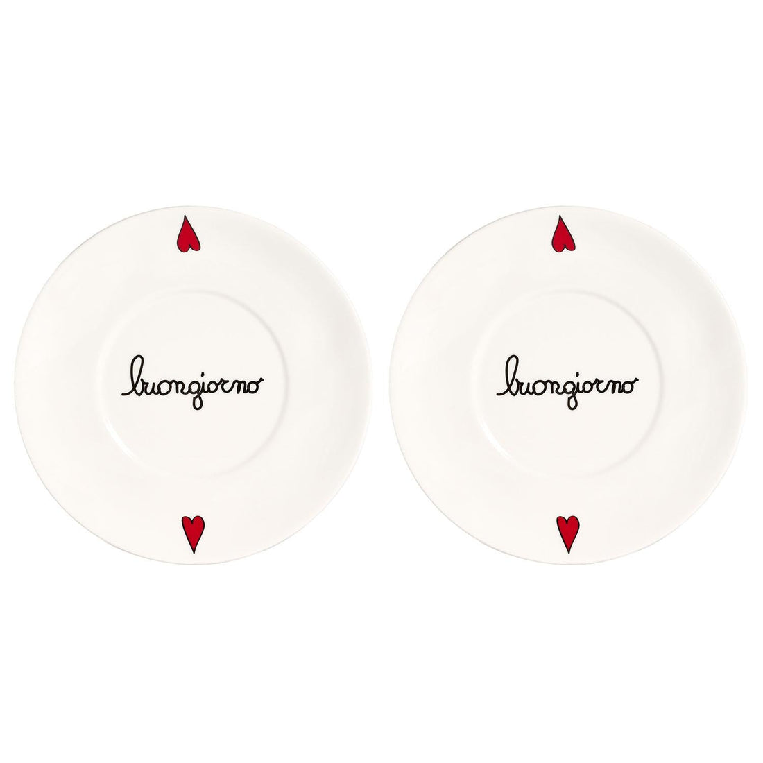 Set aus zwei Untertassen für Frühstückstassen