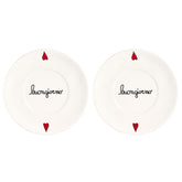 Set aus zwei Untertassen für Frühstückstassen