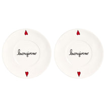 Set aus zwei Untertassen für Frühstückstassen