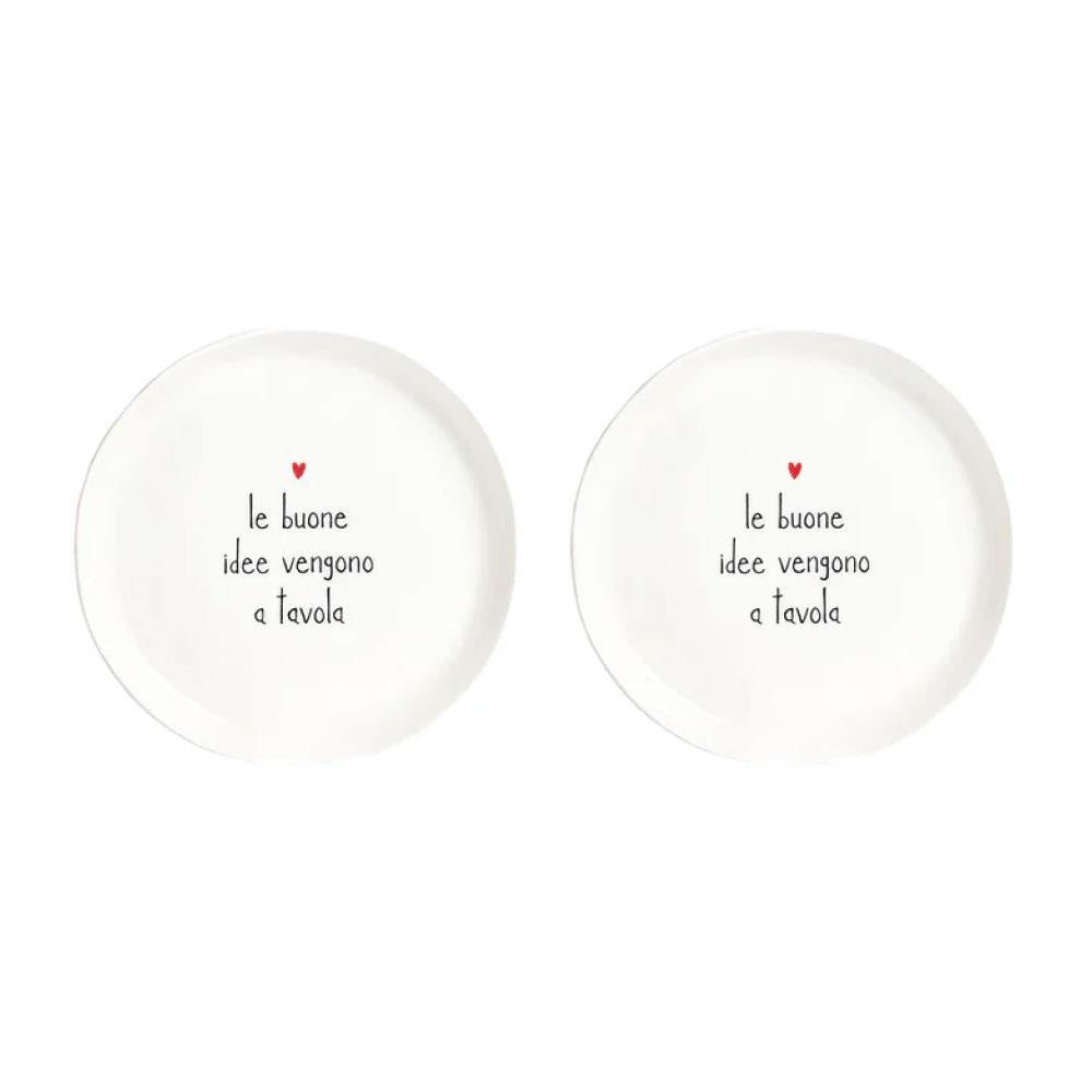 2er-Set Dessertteller Gute Ideen kommen auf den Tisch