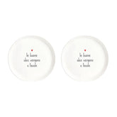 2er-Set Dessertteller Gute Ideen kommen auf den Tisch