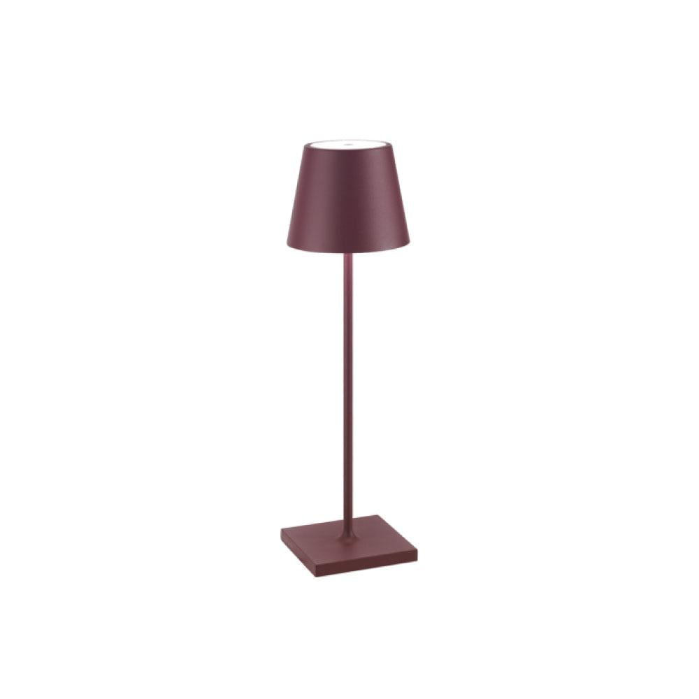 Lampada da tavolo poldina Pro bordeaux