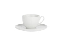 Set van 6 korte koffiekopjes met schoteltjes