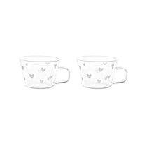 2er-Set Tee- oder Cappuccinotassen in Herzform