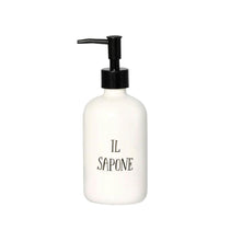 Dosasapone bianco con decoro Il Sapone