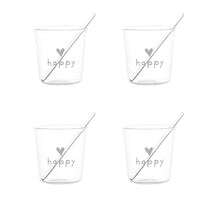 SET 4 BICCH. ESPRESSO HAPPY BIANCO
